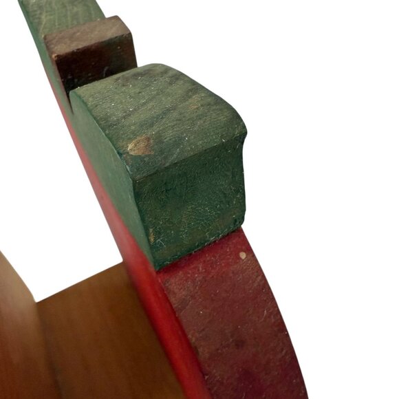 Wooden Napkin Holder Apple Handpainted Vintage Kitchen Decor Cottagecore Rustic - Picture 10 of 11